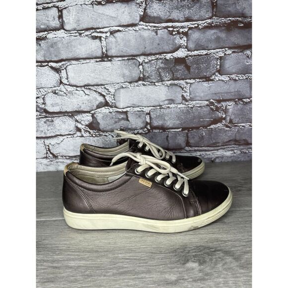 Ecco Soft 7 Purple Bronze Casual Lace Up Sneakers Shoes Women Sz 37EU/6.5M US - Picture 14 of 16